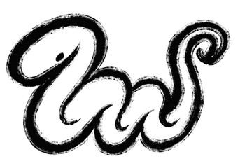 Obraz premium くねくね白ヘビ