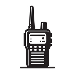 walkie talkie silhouette vector illustration