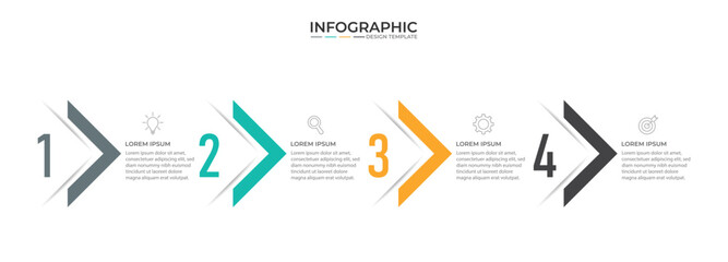 Vector Infographic label design template with icons and 4 options or steps