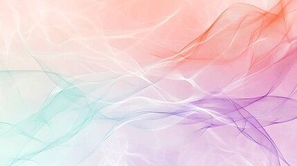 Soft pastel abstract waves with smooth flowing gradient hues