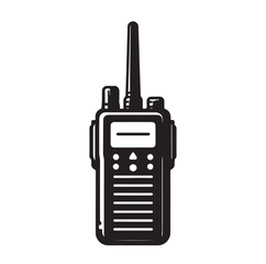 walkie talkie silhouette vector illustration