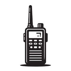 walkie talkie silhouette vector illustration