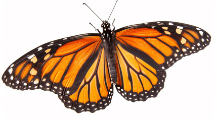 Fototapeta premium single monarch butterfly with open wings