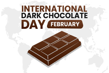 NATIONAL DARK CHOCOLATE DAY Vector Illustration background