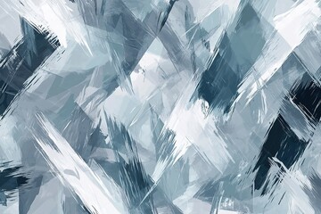 Obraz premium abstract vector with jagged brushstrokes in shades of gray and blue creating textured edgy appearance