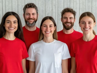 Mental Health concept. A corporate team volunteering at a mental health awareness event, promoting community well-being, mental health corporate social responsibility, CSR in action