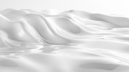 Obraz premium A calming water surface with soft ripples and a bright reflective sheen, perfect for fresh designs, on white