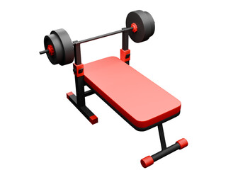 3D low poly gym equipment icon