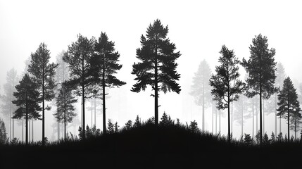Hand-Drawn Christmas Tree Illustrations in Vector Format