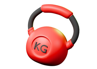 3D low poly gym equipment icon