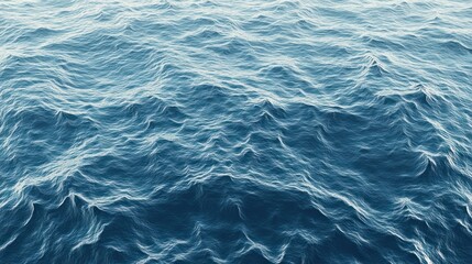 Obraz premium A dynamic water surface with rippling textures and a calming blue hue, isolated on a clean white background