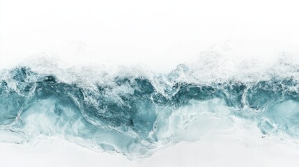 A serene water surface with soft wave patterns, creating a relaxing vibe, isolated on white