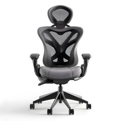 Ergonomic Office Chair Mesh Back Adjustable Gray Fabric