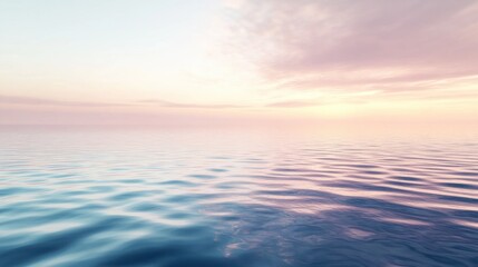 A smooth, glass-like water surface with gentle reflections, isolated on a white background