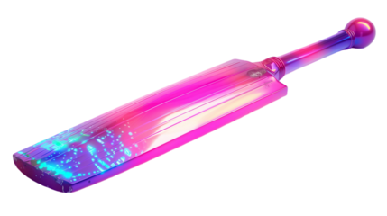 Futuristic Cricket Equipment Design on transparent background PNG.