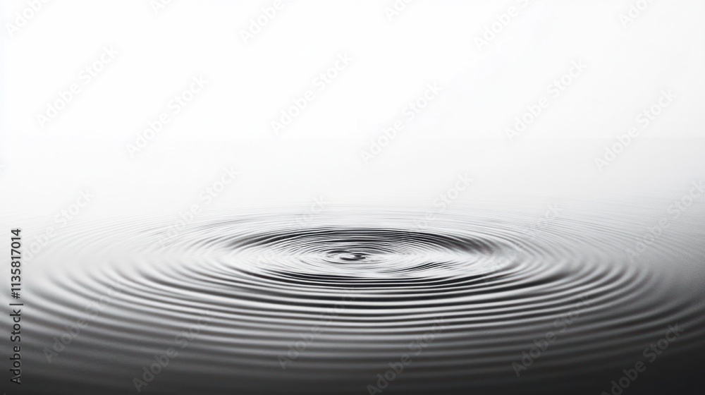 Aufkleber a tranquil water surface with uniform ripple patterns and soft reflections, creating a peaceful vibe