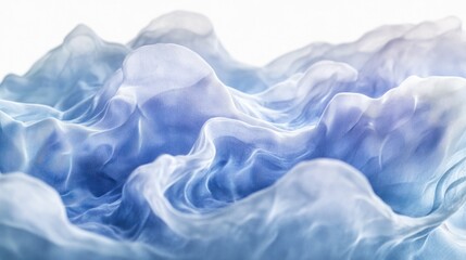 Obraz premium Gentle waves creating a calming water texture with soft light reflections, isolated on a white background
