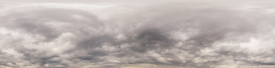 Obraz premium Dramatic Sunset sky 360 panorama. Vibrant sky with bright glowing red pink Cumulus clouds. HDR 360 seamless spherical panorama. Sky dome for aerial drone panoramas. Climate and weather change