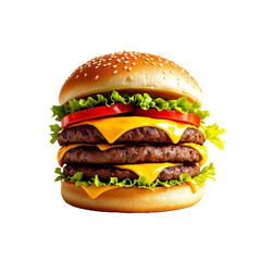 Perfectly Stacked Burger with Fresh Ingredients png
