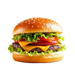Perfectly Stacked Burger with Fresh Ingredients png
