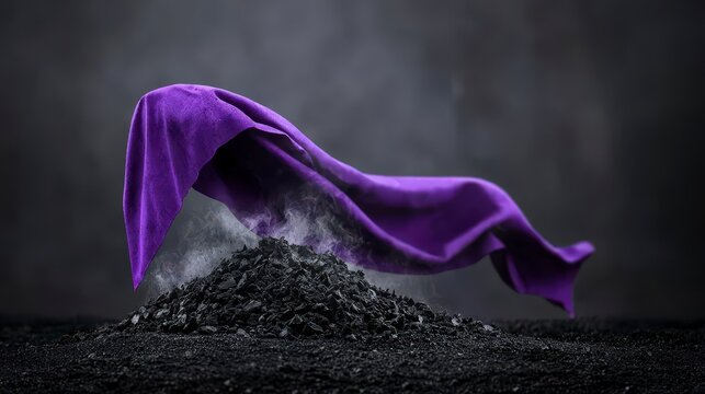 Ash Wednesday  Smoldering Ashes  Purple Cloth  Lent  Religion  Spirituality  Faith