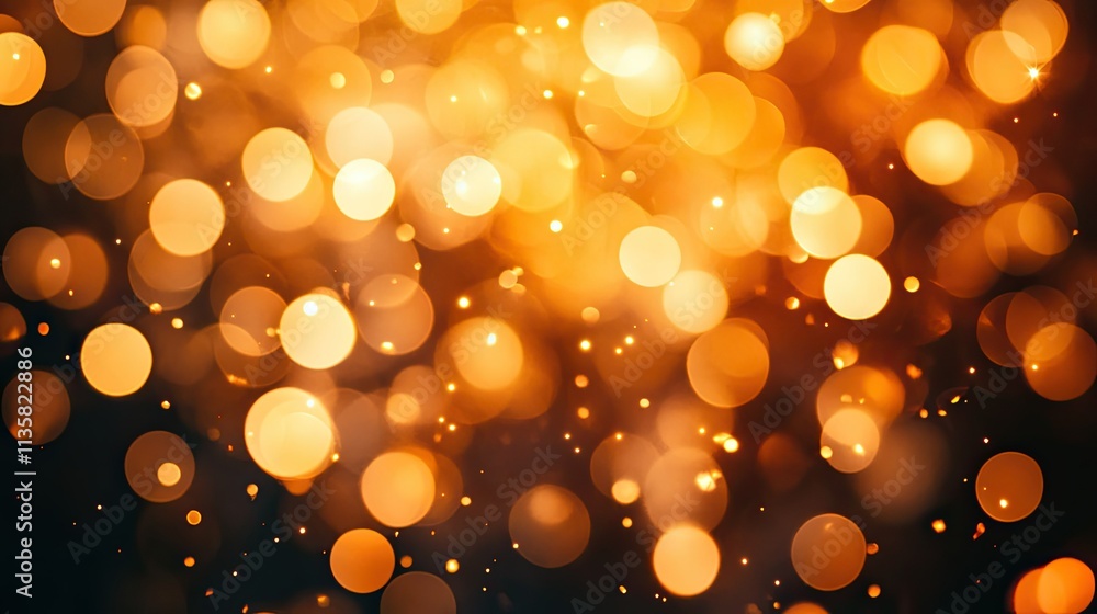 Poster abstract golden bokeh background with soft glowing light spots creating a dreamy atmosphere perfect 