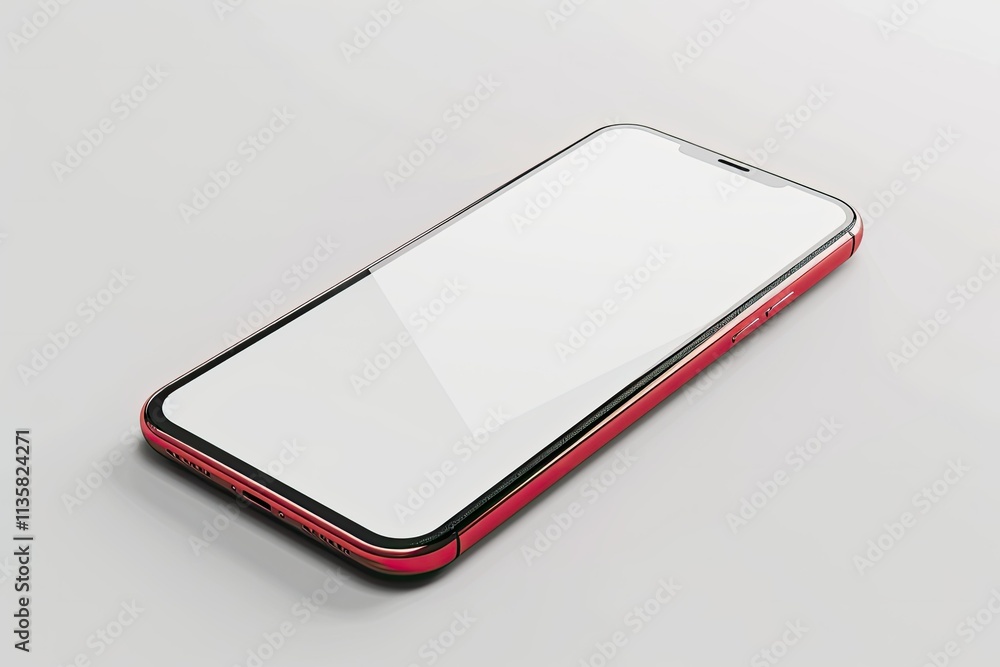 Poster high quality visual of 3d smartphone rendering design isolated