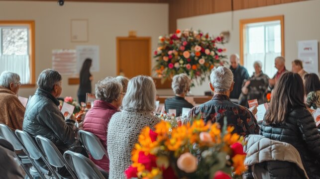A group of volunteers being recognized at an appreciation event, receiving awards and certificates for their hard work