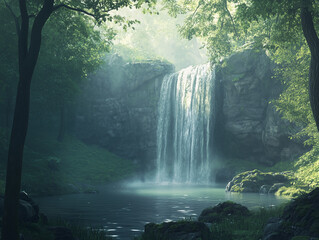 waterfall in the woods