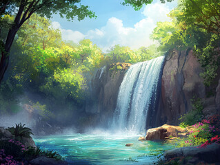 waterfall in the forest