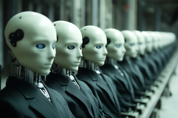 ai robots in business suits 