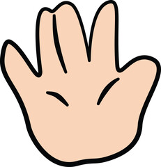 Obraz premium flat art illustration little baby hands gesture