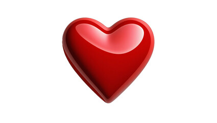 Obraz premium red heart isolated on white