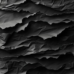 Black Crumpled Paper Texture