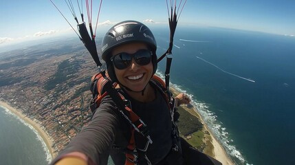 Thrilling paragliding experience