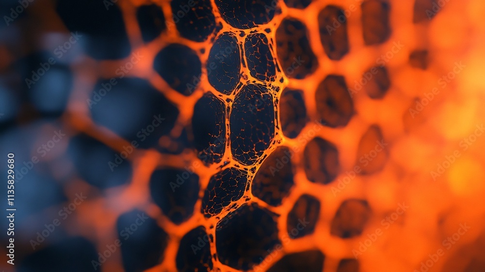 Poster intricate nanomaterial patterns observed under microscopic