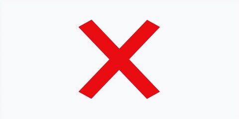 Fototapeta premium A simple, bold icon of a red 