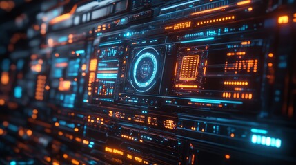 Fototapeta premium Innovative digital interface for planning