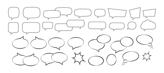 set of speech bubbles	