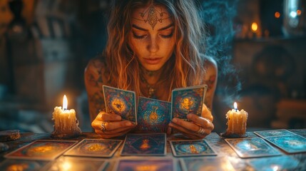 Captivating Tarot session ambiance
