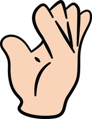 flat art illustration little baby hands gesture