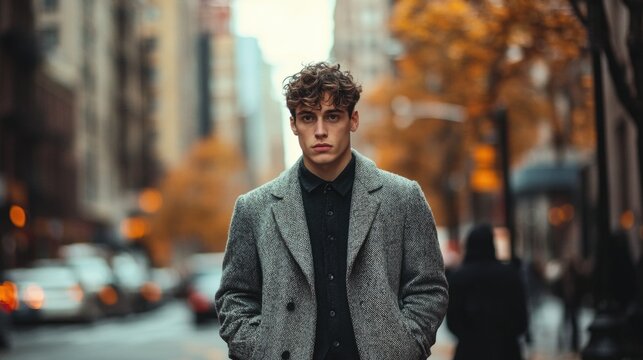 Young Man on City Street