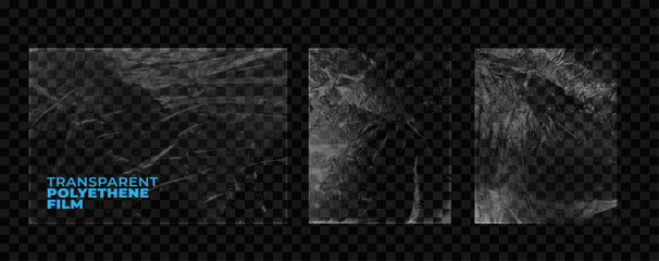 Plastic or polyethene wrap packaging texture