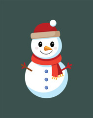 snowman with christmas tree