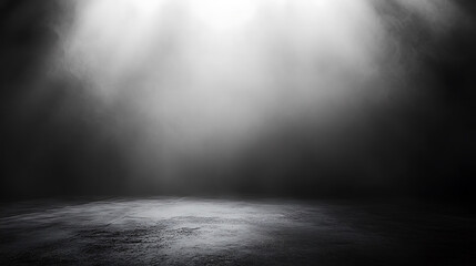 Minimalist black and white theme with soft spotlight effects