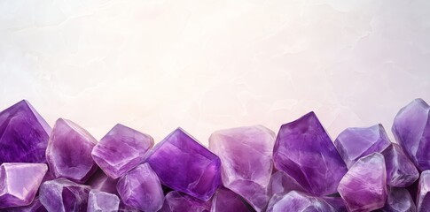Luxurious amethyst gradient cascading subtly from the edges over a pristine white background