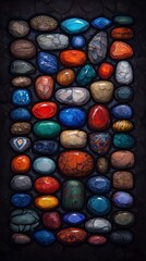 Colorful Gemstone Pattern Background  Design Texture