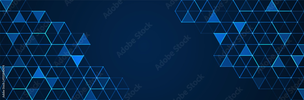 Poster abstract hexagon background with triangle shape