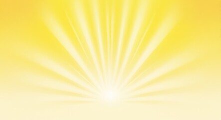 Obraz premium A vibrant Yellow gradient background with rays of sun, creating an atmosphere of warmth and joy