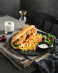 fish and chips on a plate